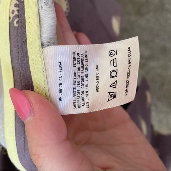 Anthropologie | Elevenses Novelty Print Floral Wrap Trench Coat Size 4 Purple - Picture 8 of 10